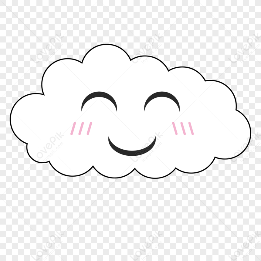 Happy White Clouds Clipart,material PNG Transparent Background And ...