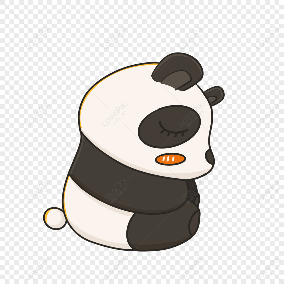 Imagem De Pessoa Triste - Panda Black And White Drawing - Free Transparent  PNG Clipart Images Download