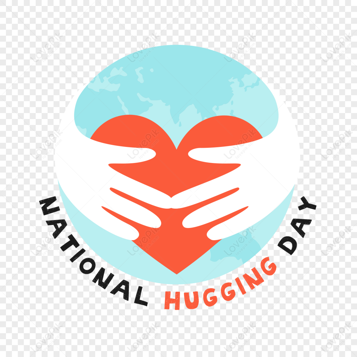 Passing love national hugging day,announcement,birthday,celebration free png