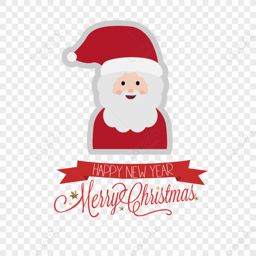 Santa Cute Stickers,white,cartoon,banner PNG Hd Transparent Image And ...