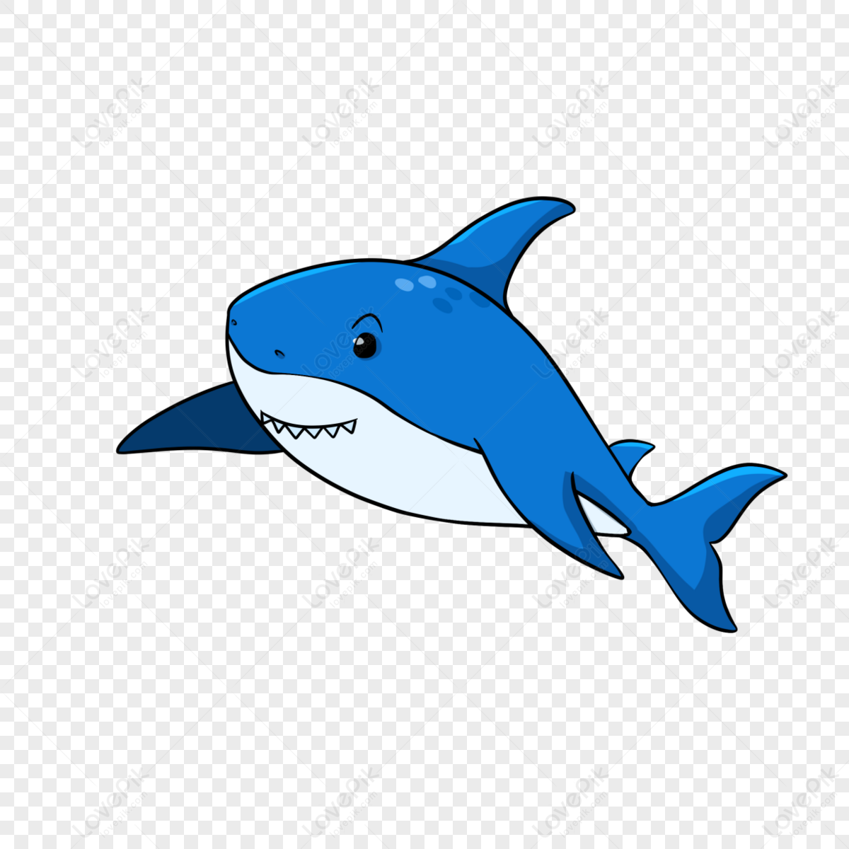 Spotted Shark Clipart Cartoon Style,marine Animal,hand Painted,animal ...