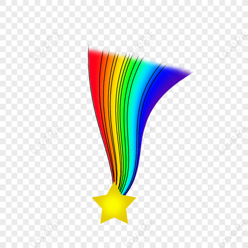 Stars Gradient Rainbow Clip Art,colorful,color,stroke PNG Image And ...