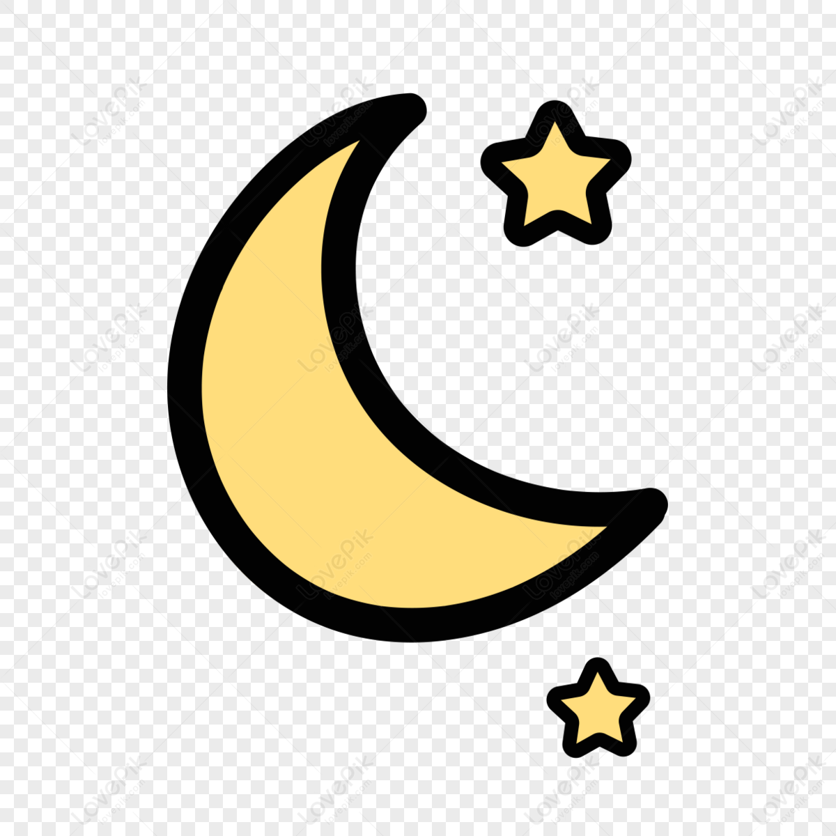 Stars And Moon Clipart,flat PNG Image Free Download And Clipart Image ...