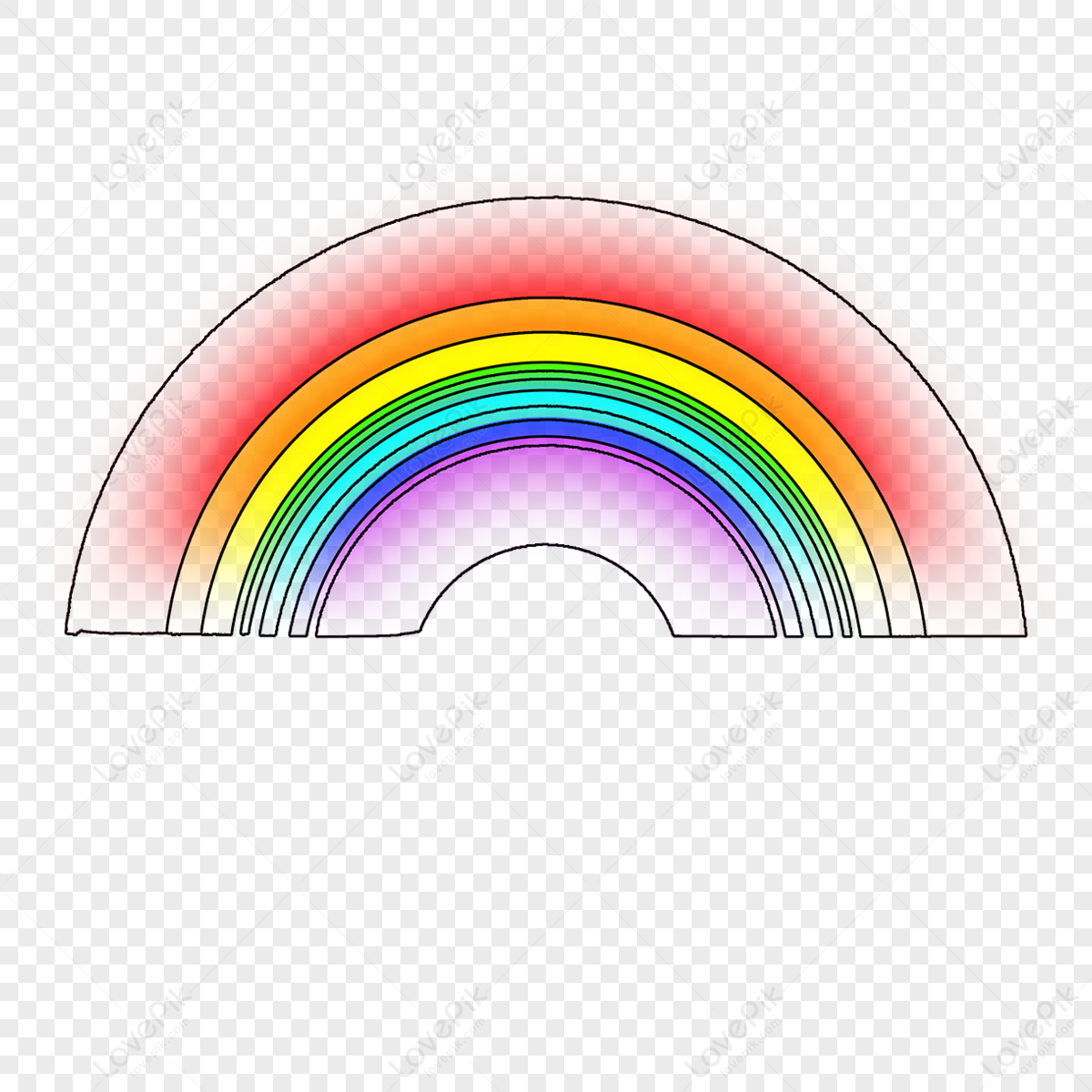 Stroke Fantasy Rainbow Clip Art,color,gradient,strokes PNG Free ...