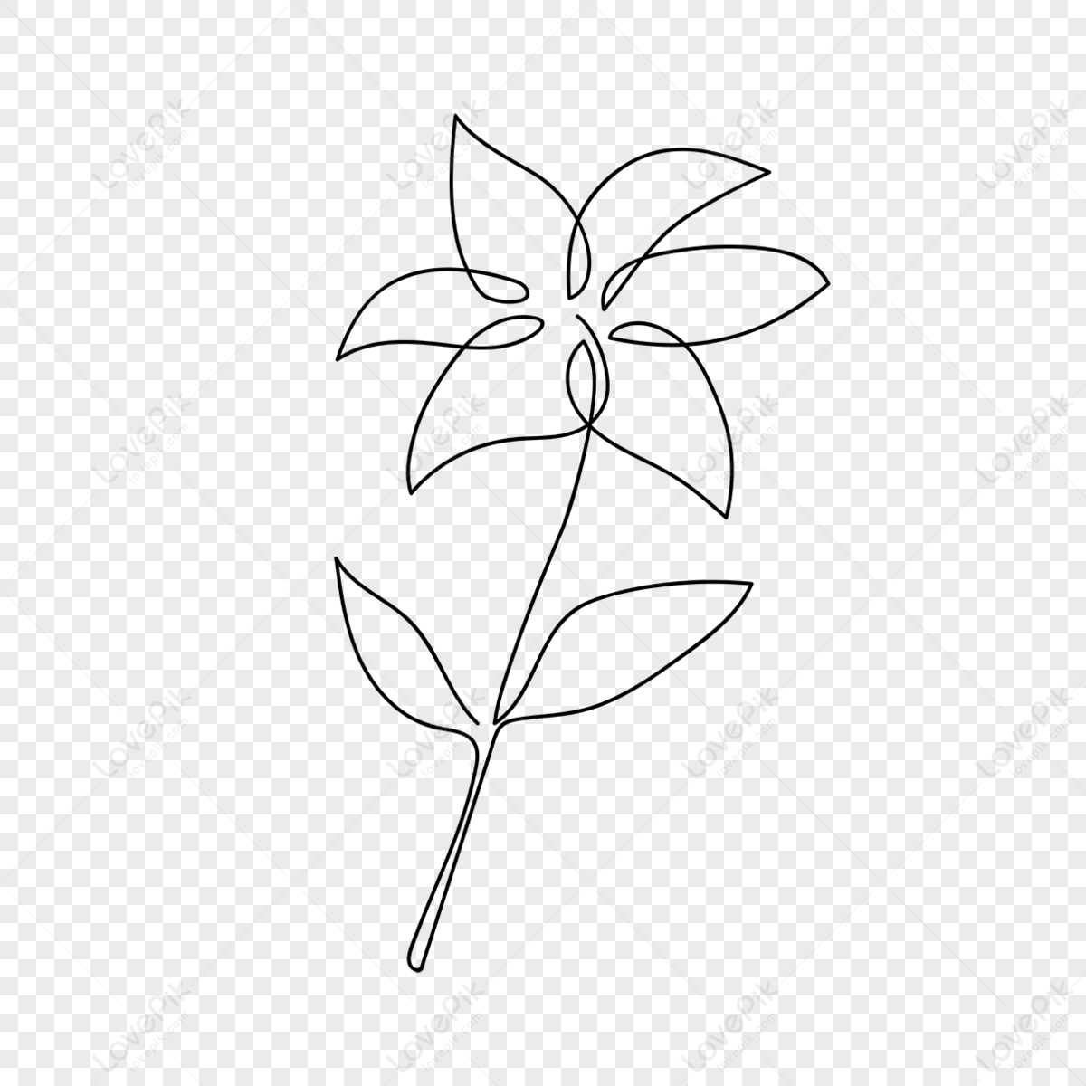 Flower One Line Drawing. Hand Drawn Minimalism Style of Simple Flower Line  Art Drawing. Abstract Contemporary Design Template for Covers, t-Shirt  Print, Postcard, Banner etc. Vector EPS 10 Stock Vector | Adobe