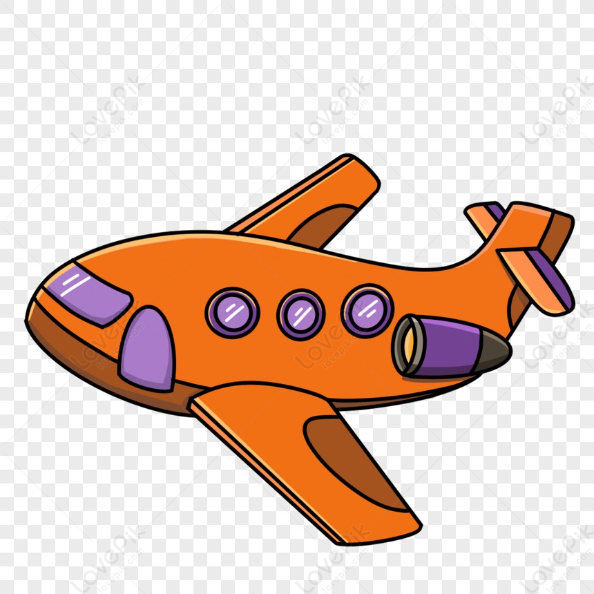 Airplane Clipart Cute Airplane,squabby,orange,purple PNG Picture And ...