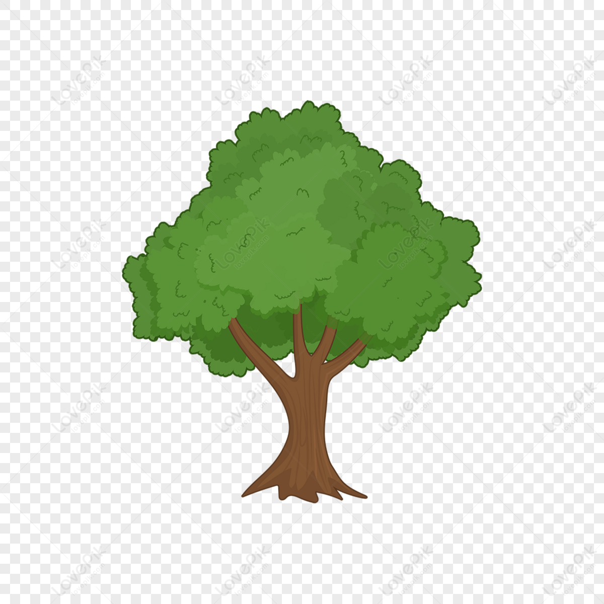 Tree Clipart Forest Cartoon Material Dense Large Forest,big Tree ...