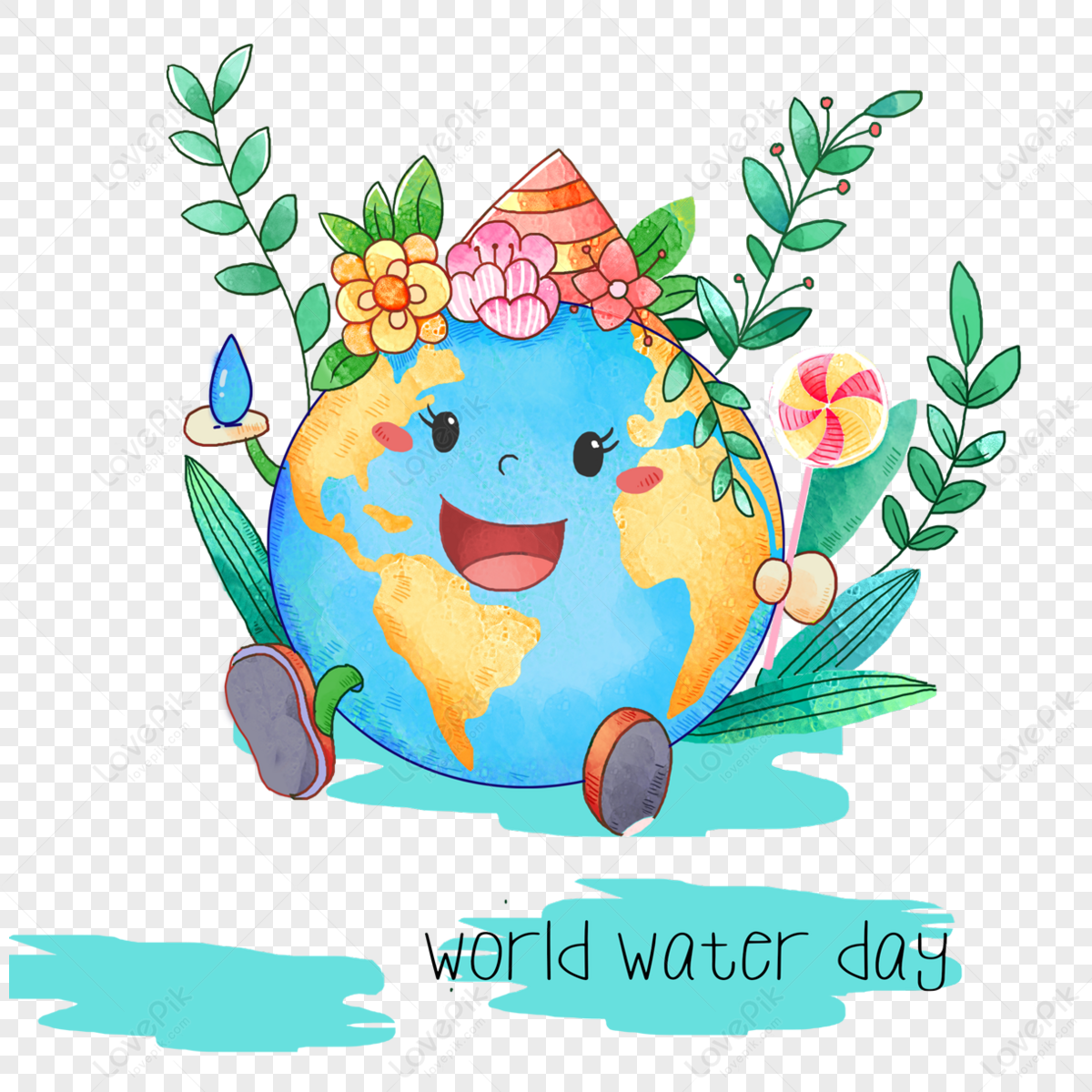 World water day design with happy students - Stock Illustration [74248400]  - PIXTA