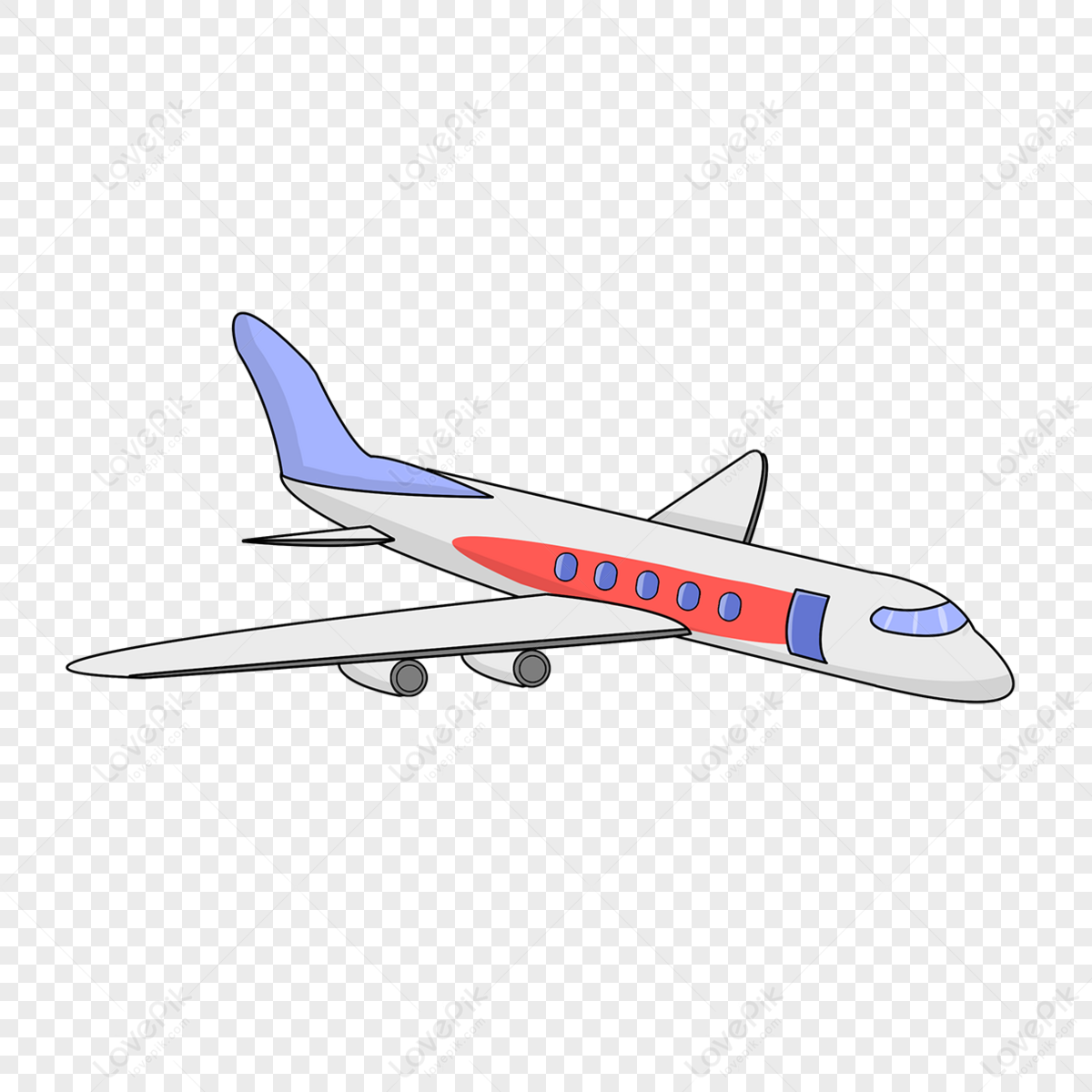 Airplane Starting Clip Art,double Wings,flight,nozzle Free PNG And ...