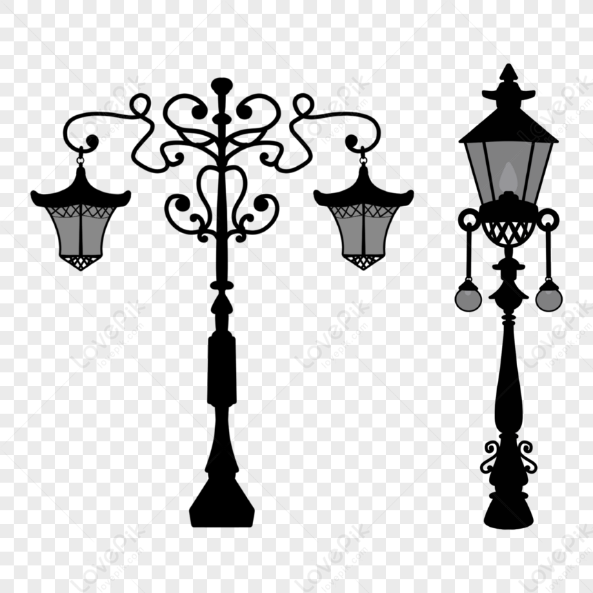 Beautiful Black Street Lamp,lamp Post,street Lamps,the Lamp Post PNG ...