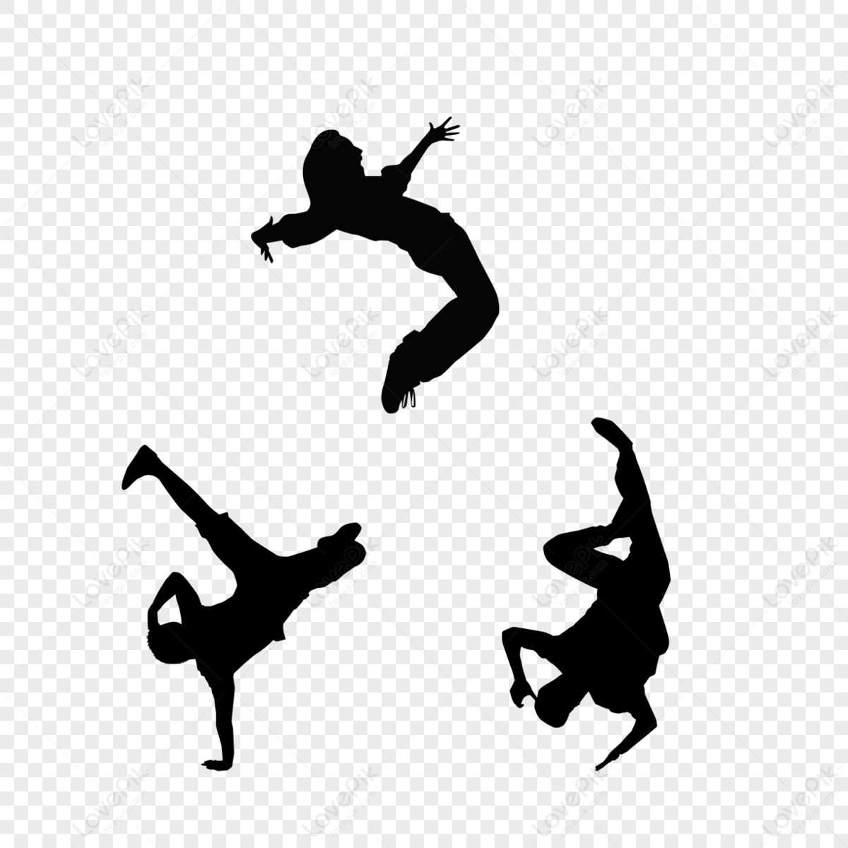 Black And White Silhouettes Of Dancing Figurescharacterscharacter Free Png And Clipart Image