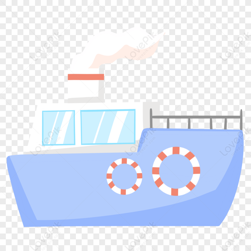 Blue Hand Drawn Ship Clipart Ship,paint Hand,ferry PNG Transparent ...