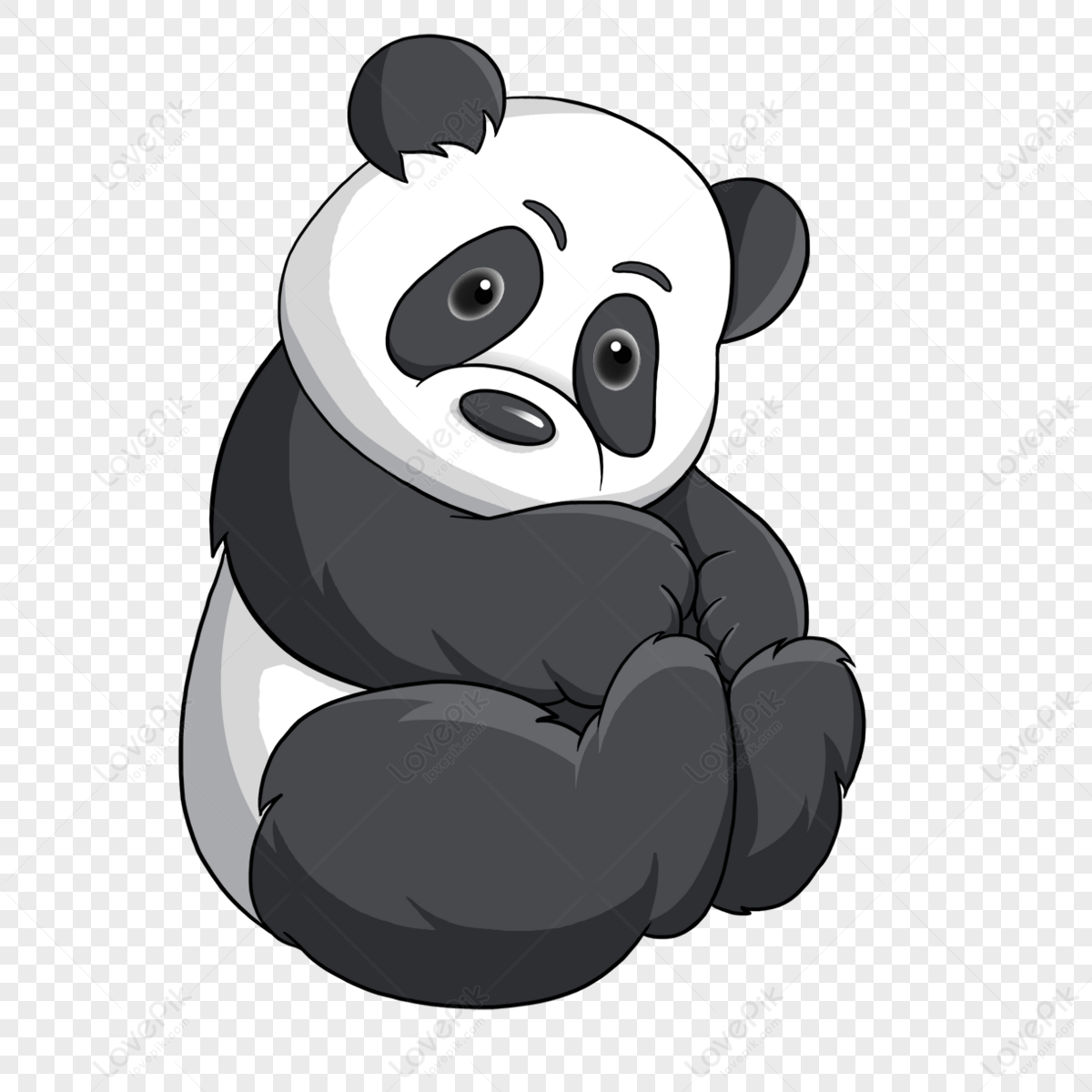 Cute Animal Panda Preto E Branco PNG , Panda Clipart, Panda Clipart, Animal  Imagem PNG e PSD Para Download Gratuito