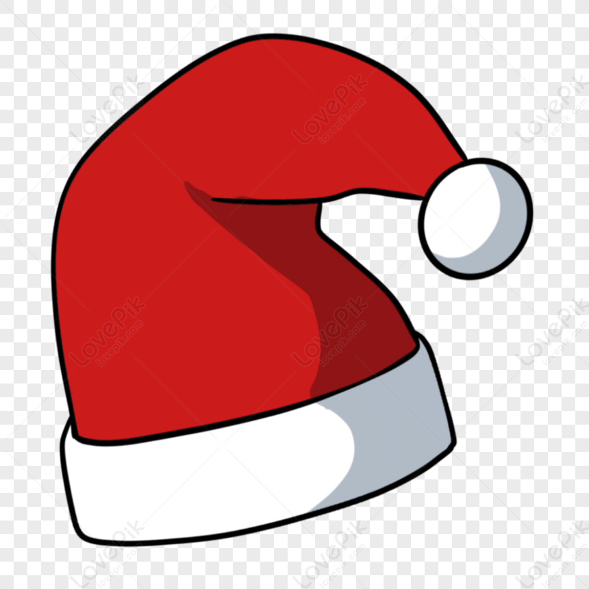 Cartoon Hand Drawn Cute Christmas Hat,santa Hat,red Hat PNG Hd ...