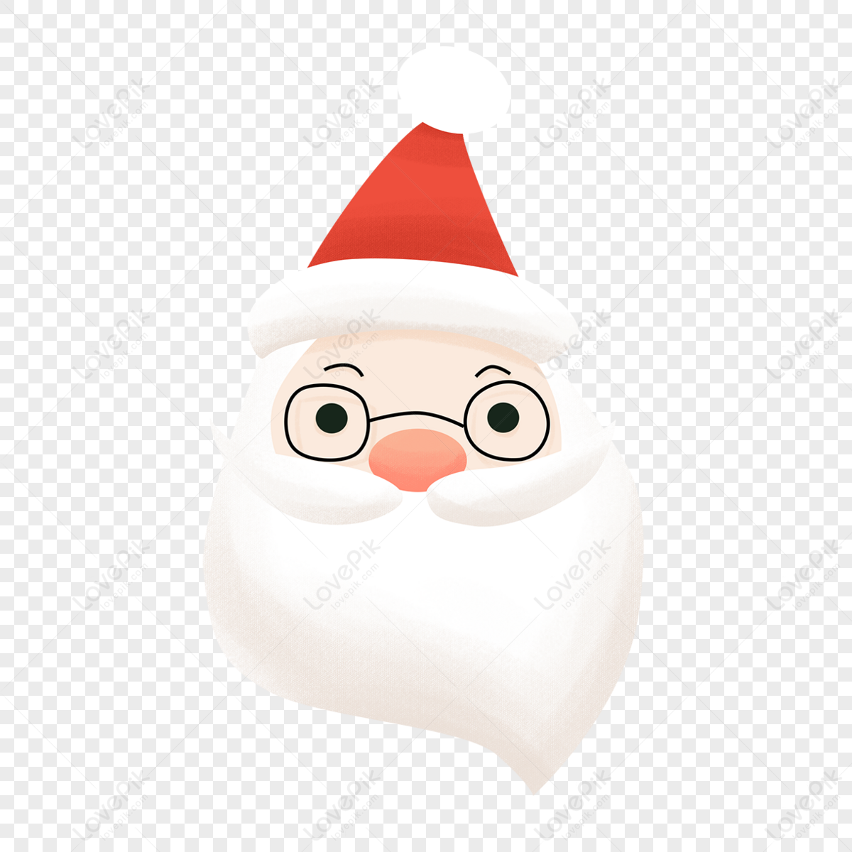 Cute Santa Clip Art,santa Claus,glass,glasses PNG Free Download And ...