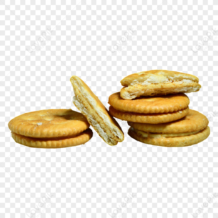 Disconnected Stack Of Yellow Round Sandwich Biscuits,stacking,piles PNG ...