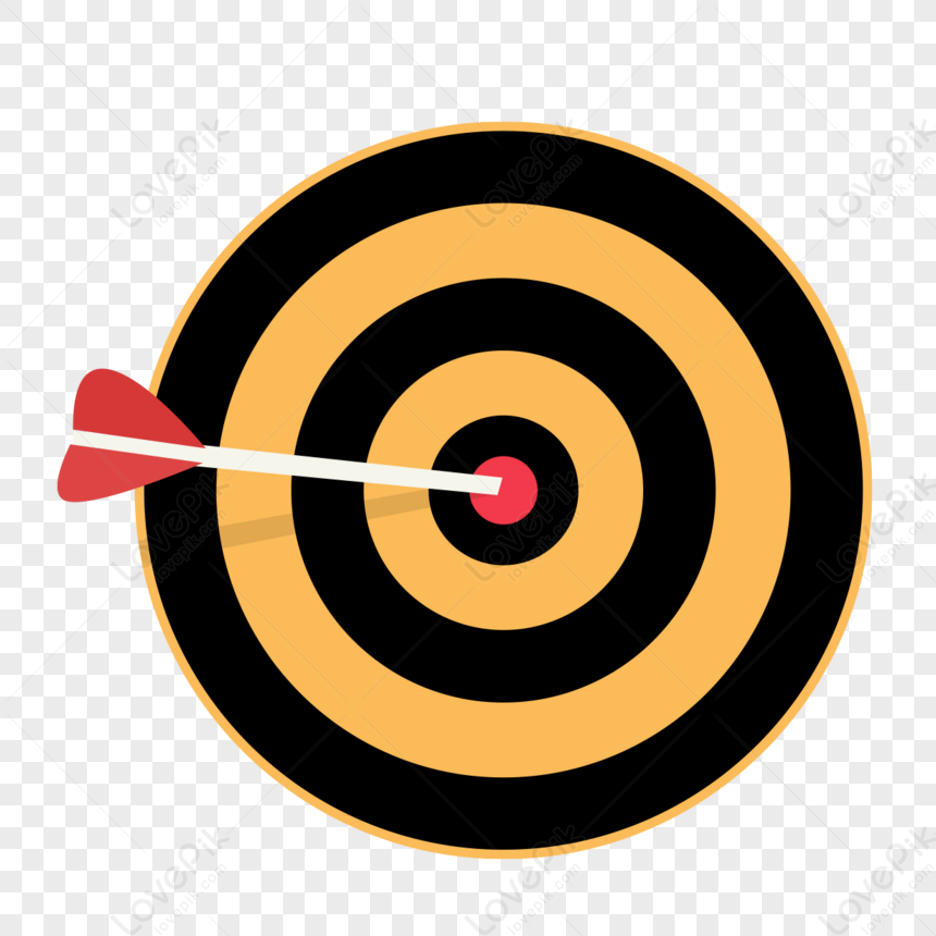 Flat Orange And Black Archery Target,equipment,clip Art Free PNG And ...