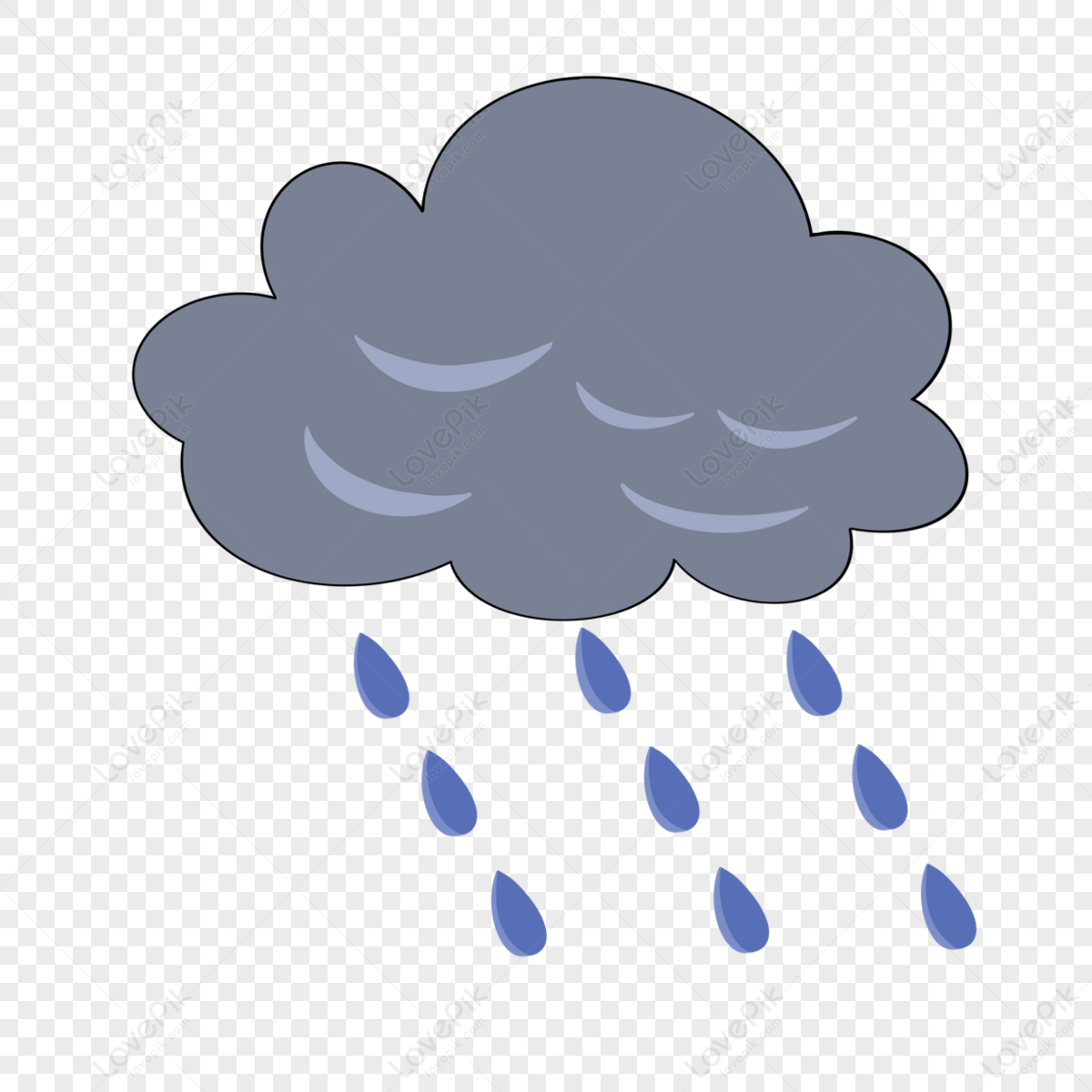 Grey Clouds Rainy Day Rain Clipart Clipart,overcast,cloudy PNG Free ...