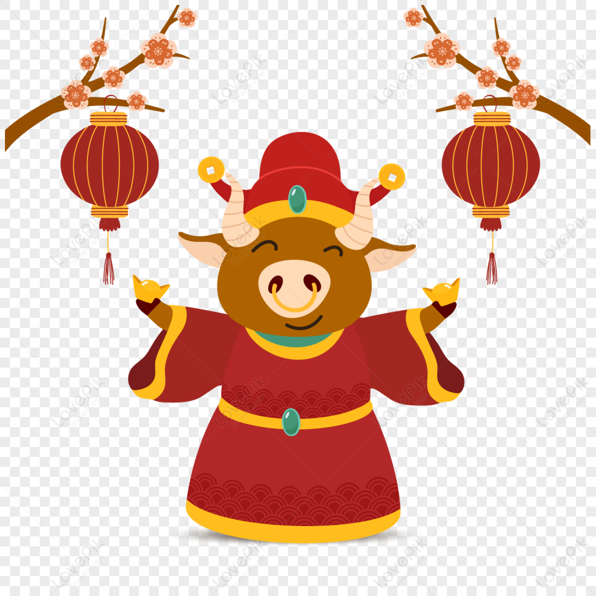 Happy Chinese New Year,cartoon,mammon,culture PNG Transparent Image And ...