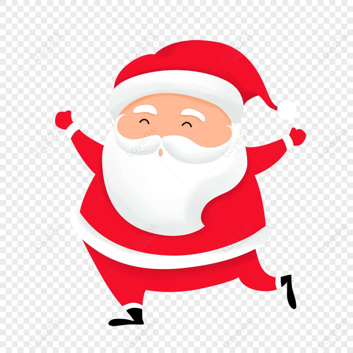 Jumping Santa Claus Clip Art,character,presentation,white Png 