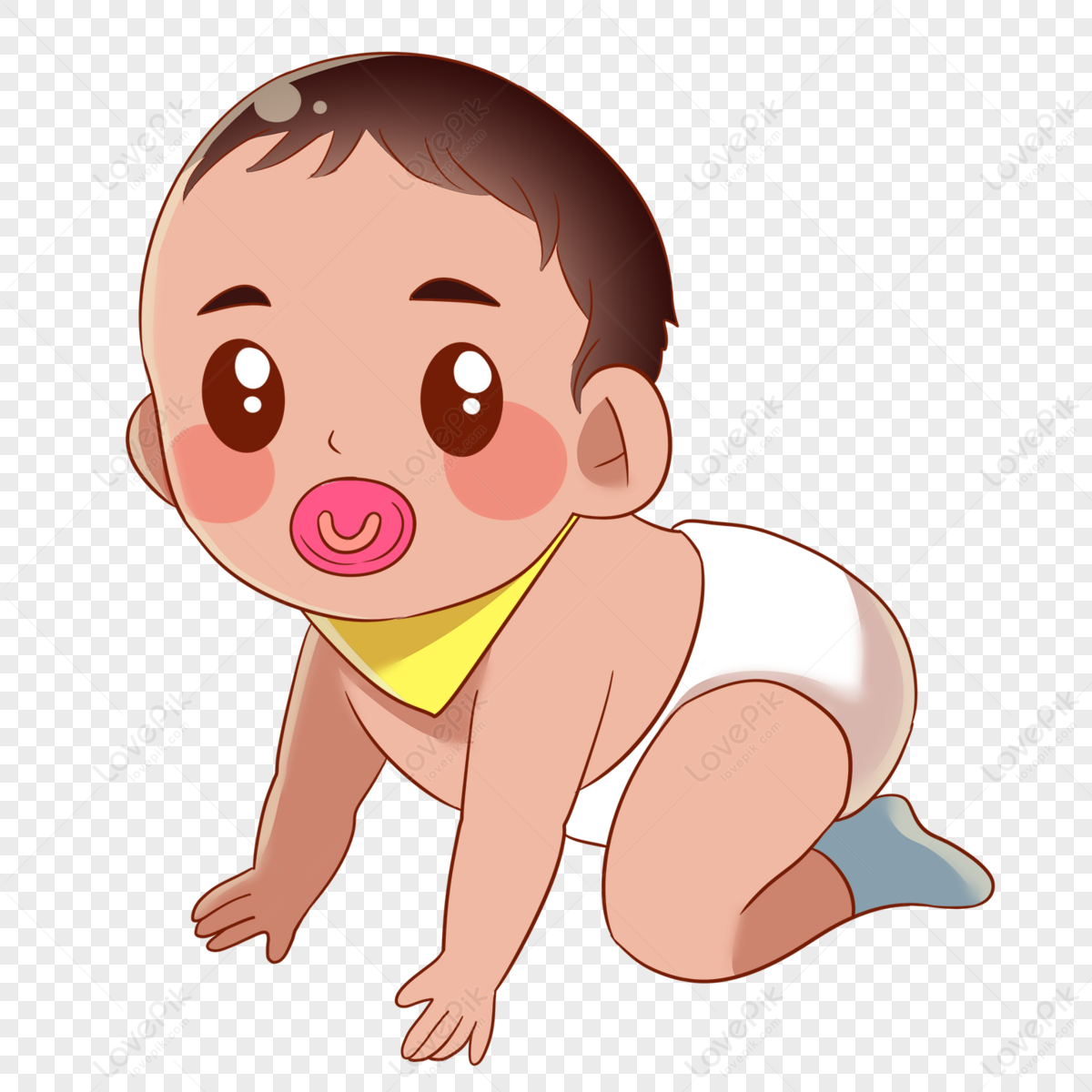 A Barriga Do Bebê Dos Desenhos Animados PNG , Desenho Pintado à Mão, Baby,  Crawl Imagem PNG e PSD Para Download Gratuito