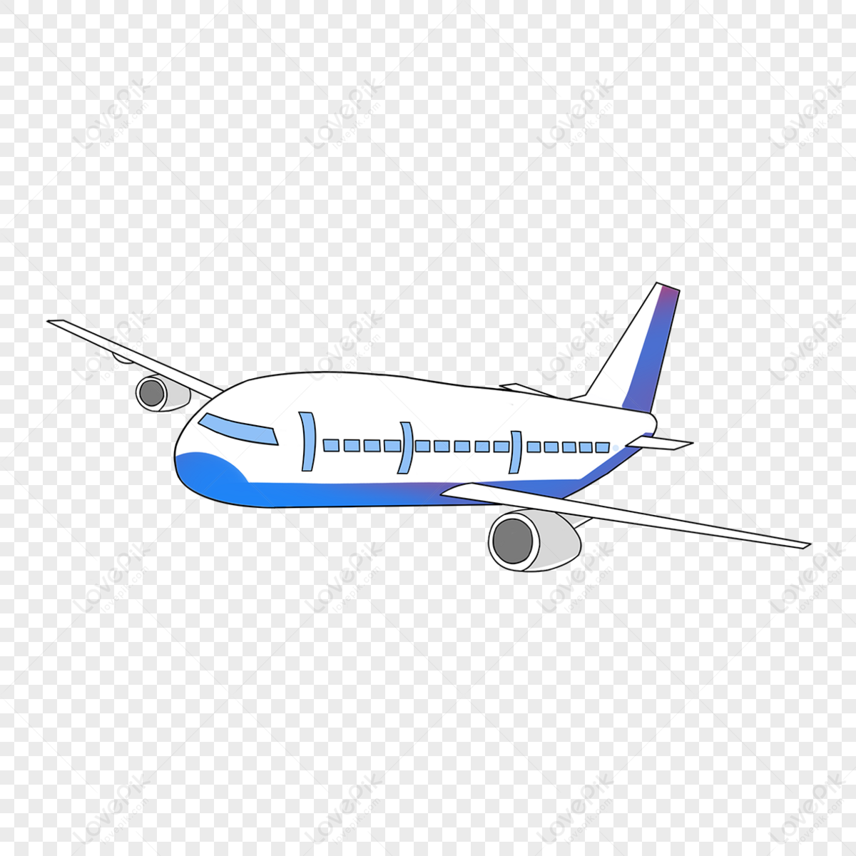 Modern Airplane Clip Art,aviation,aircraft,transportation PNG Image ...