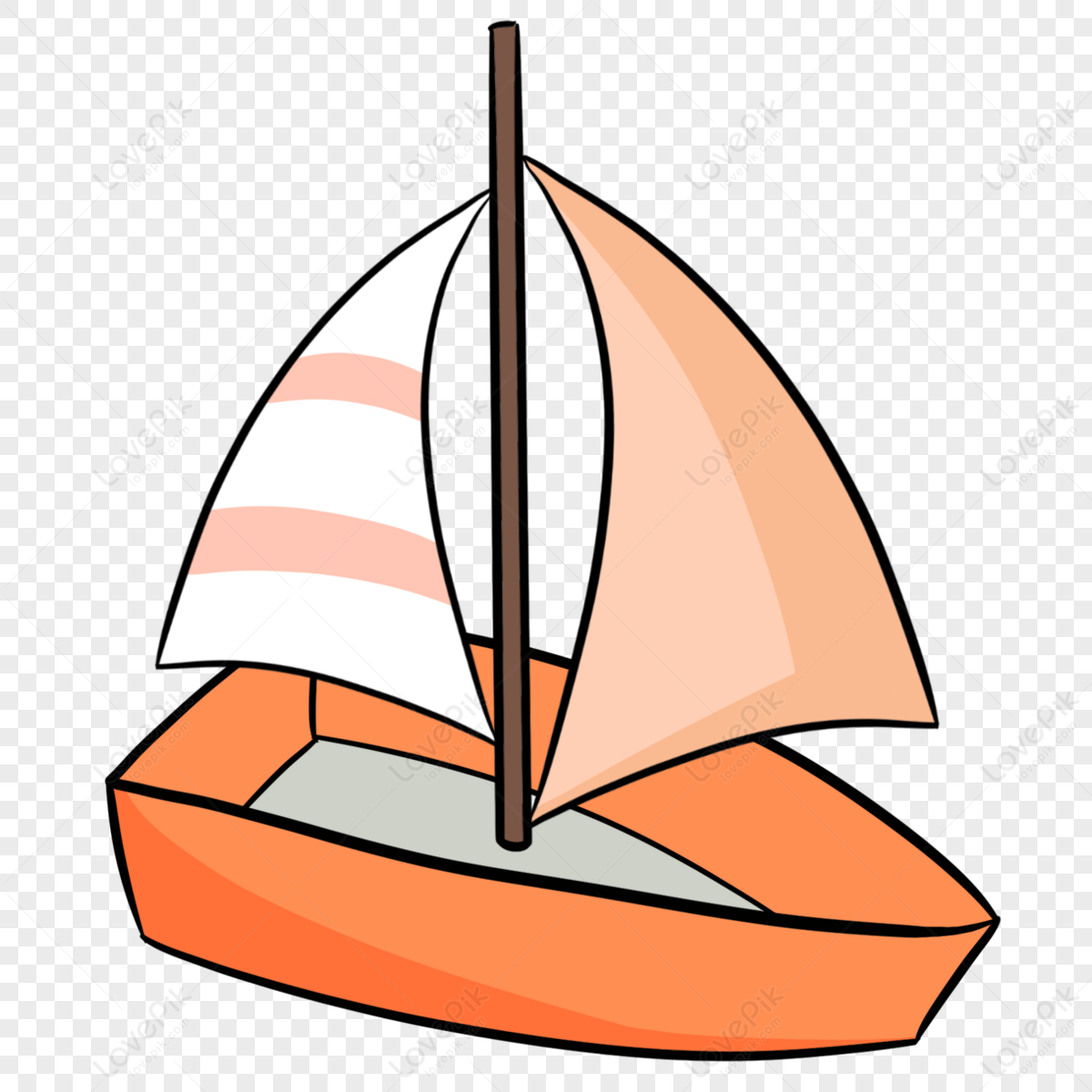 Orange Boat Clipart Fishing Boat Lineart,boat Drawing,ferry PNG ...