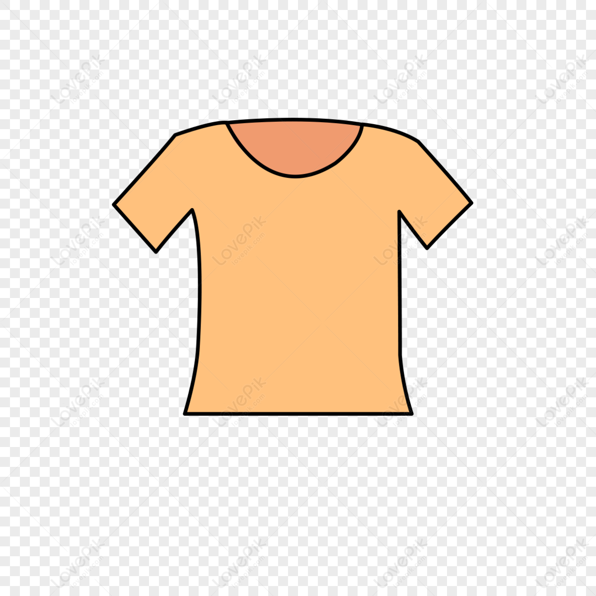 Orange Cartoon Short Sleeve Round Neck T-shirt Clipart,male,cartoon Shorts PNG Image Free ...