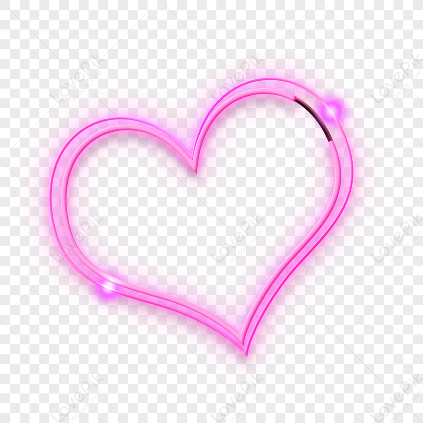 Pink Ins Valentines Day Love Heart Neon Light Effect,decoration