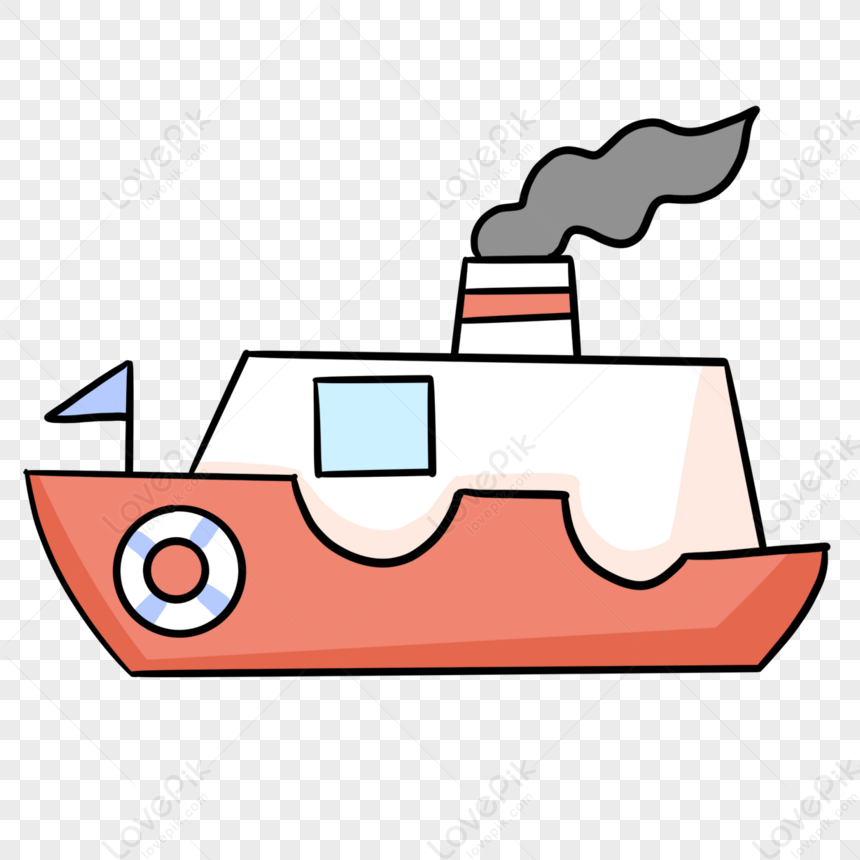 Red Ship Clipart Cargo Ship Lineart,ship Drawing,ship Sketch Png Image 