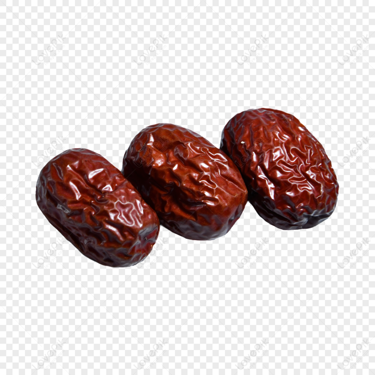 Three Whole Healthy Red Dates,jujube,bright Red,specialties PNG ...