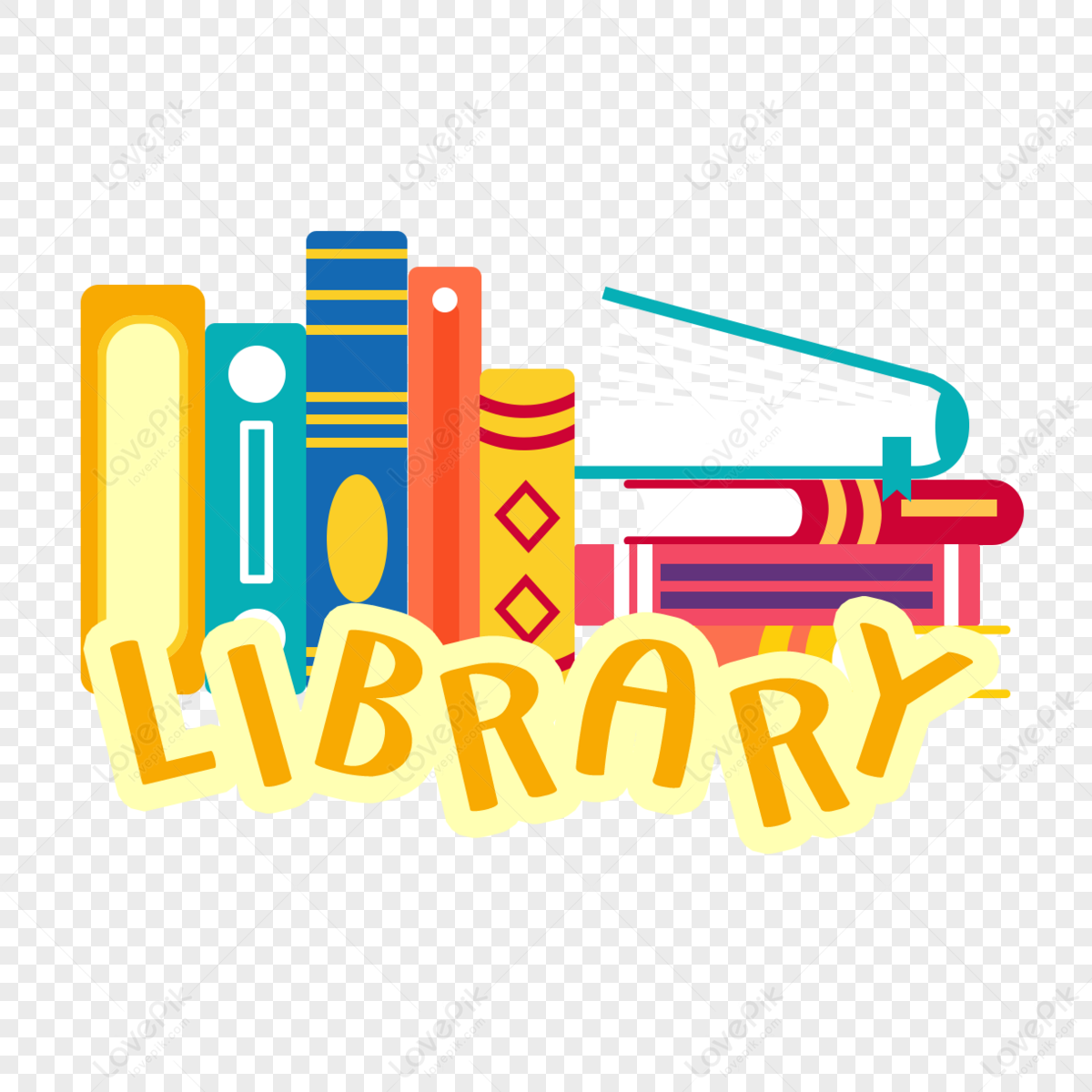 library cute style books,red,read,reading png transparent background
