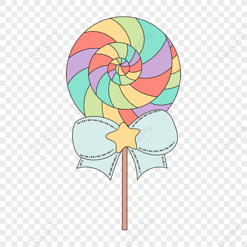 Lollipop Clipart Colorful Bow Lollipop Clipart,spiral,flat PNG ...