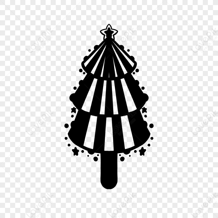 Photo de Noir Et Blanc Damier Arbre No l Silhouette Clipart