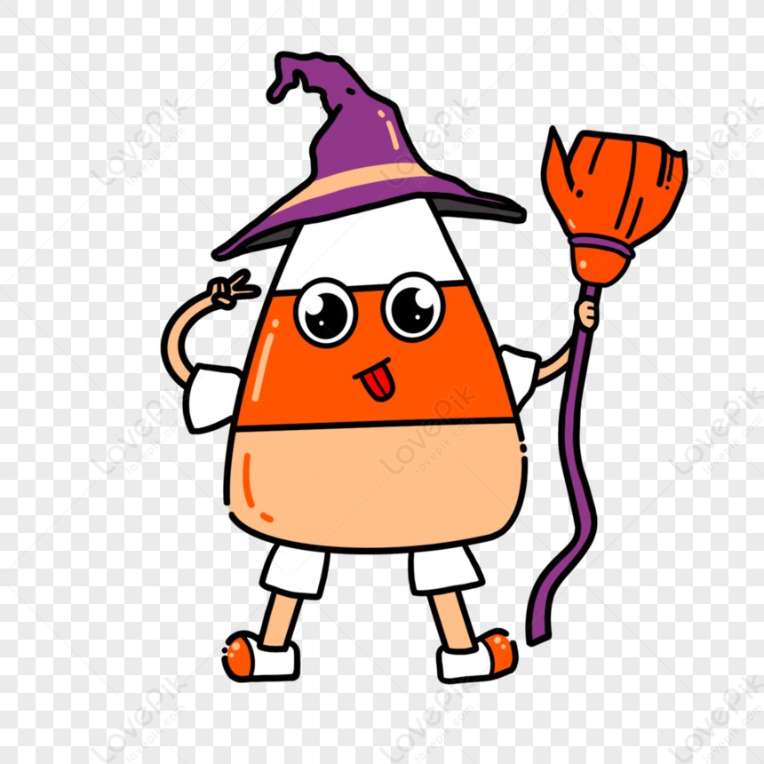 Cartoon Halloween Candy Clipart Candy Corn Clipart,witch,naughty PNG ...