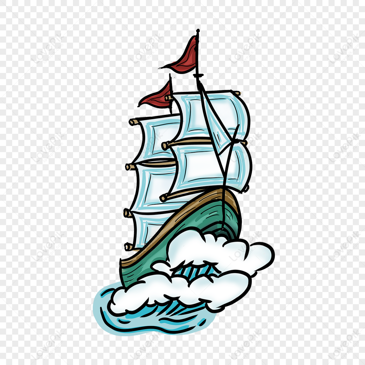 Cartoon style blue clipart sailing boat,ferry,sailboat png hd transparent image