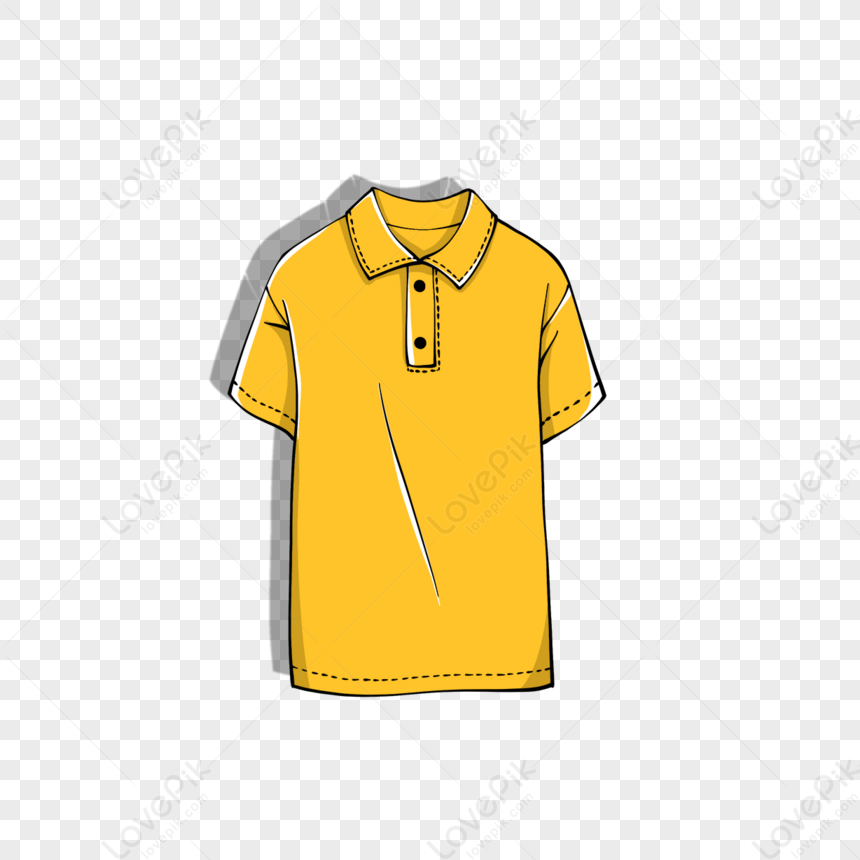 Summer Cartoon Clothes Clipart,short Sleeves,short Sleeve,yellow PNG ...