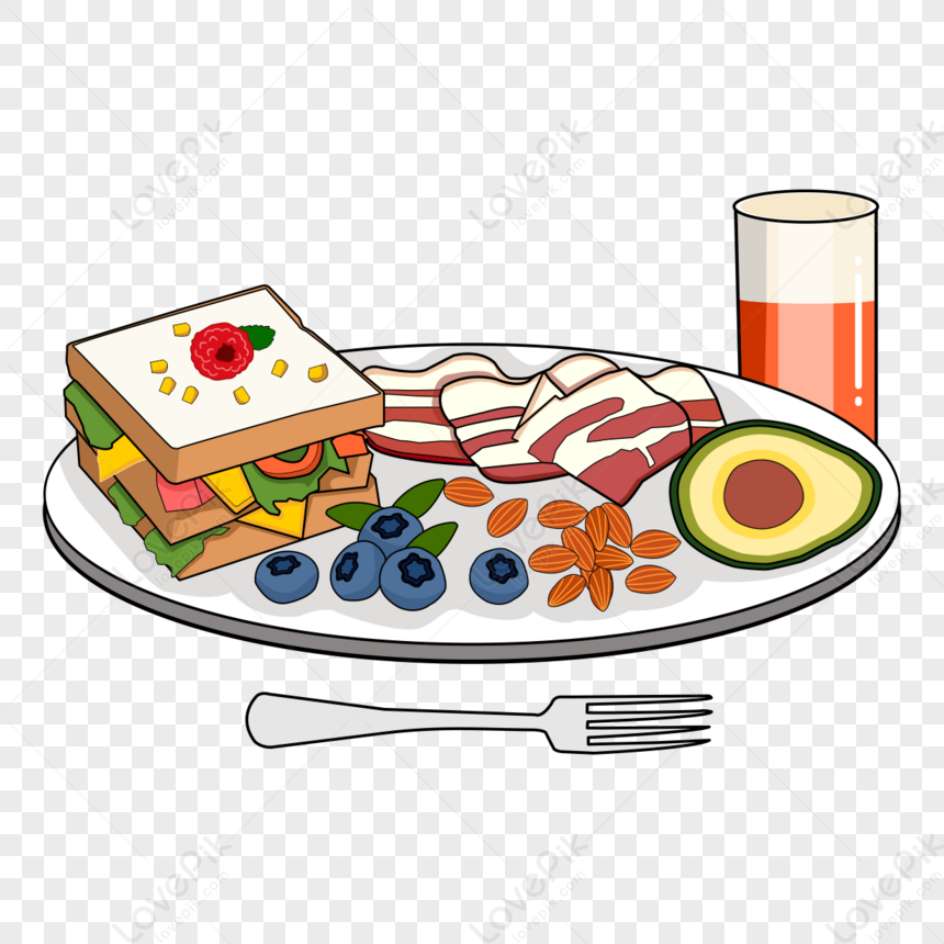 Breakfast Clipart Breakfast Clipart,avocado,cheese,drink PNG Image And ...