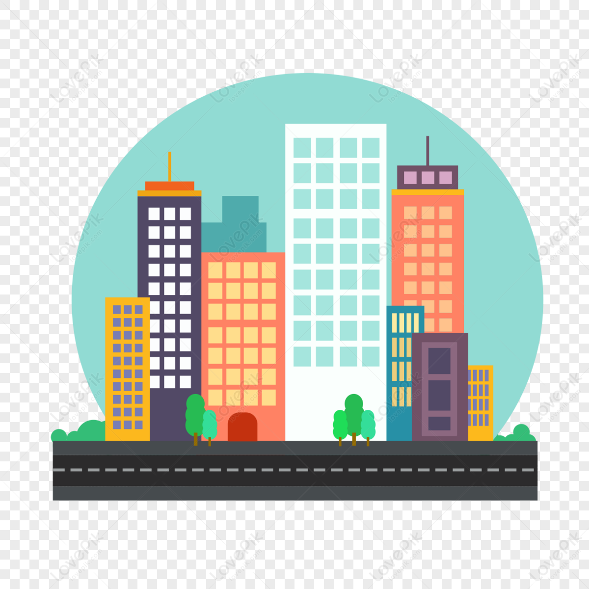 Building Clipart Color Cartoon Flat Geometry,geometric,cartoon ...