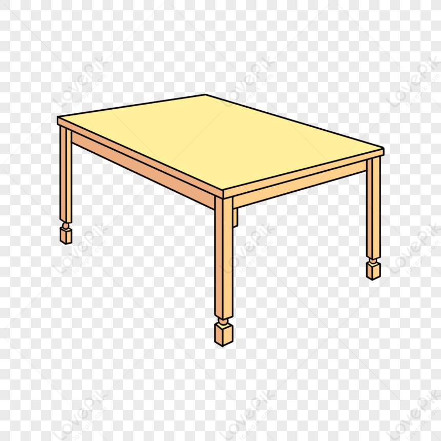 Cartoon Yellow Table Clipart,kitchen PNG Image And Clipart Image For ...