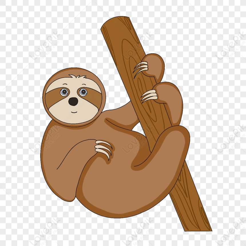 Cute Playful Sloth Clipart,paint,animal,owl PNG Free Download And ...