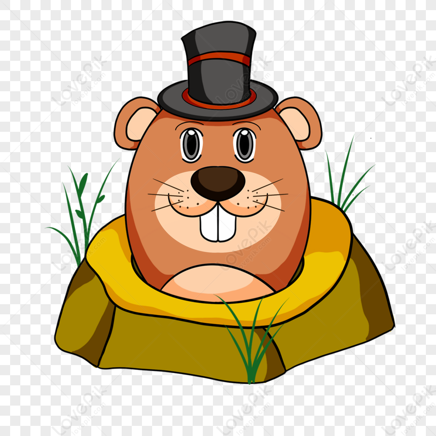 Happy Groundhog Day,sun,marmot,cartoon PNG Image And Clipart Image For