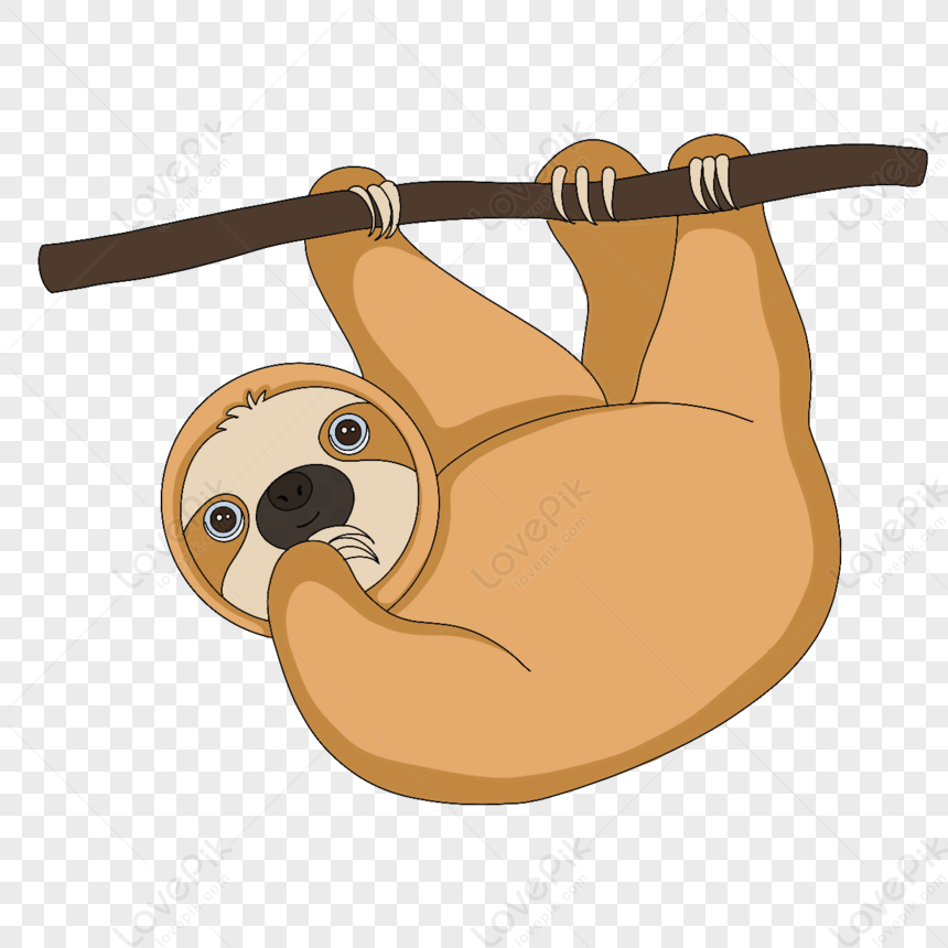 Little Cute Sloth Clipart,the Cartoon,anime,cartoon PNG Image Free ...