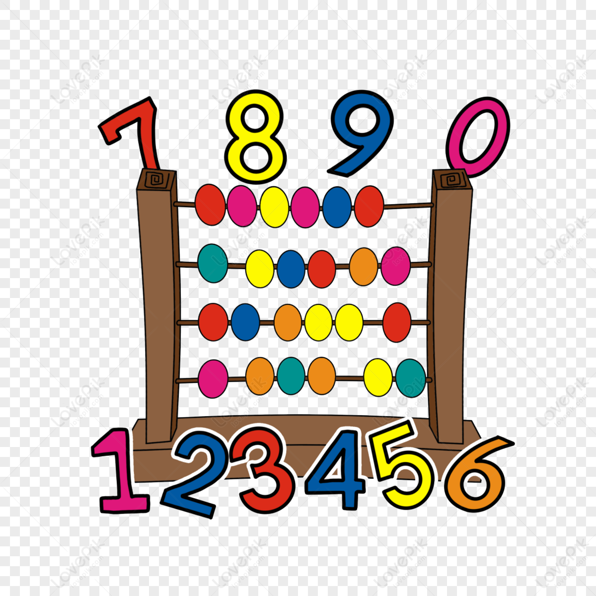 Math Clipart Cartoon Style Abacus,maths Cartoon,mathematics,symbol PNG ...