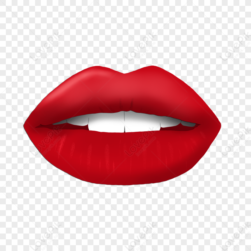 Red Lips Clip Art,mouth,tooth,valentines Day PNG White Transparent And ...