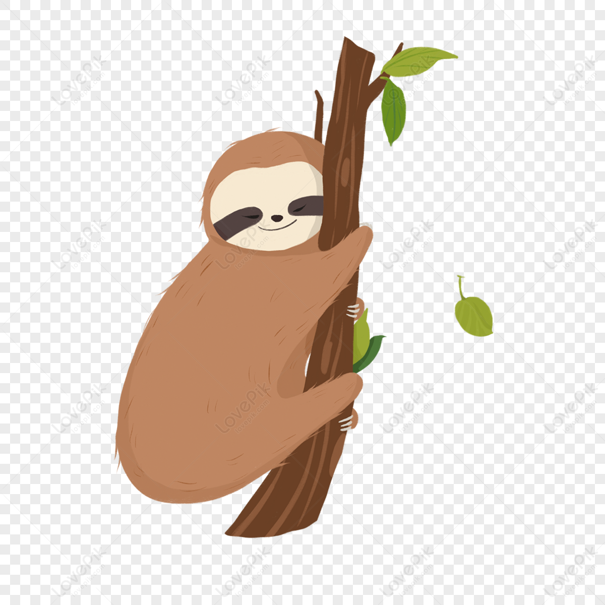 smiling animal sloth clipart,cartoon style,anime,smile png picture