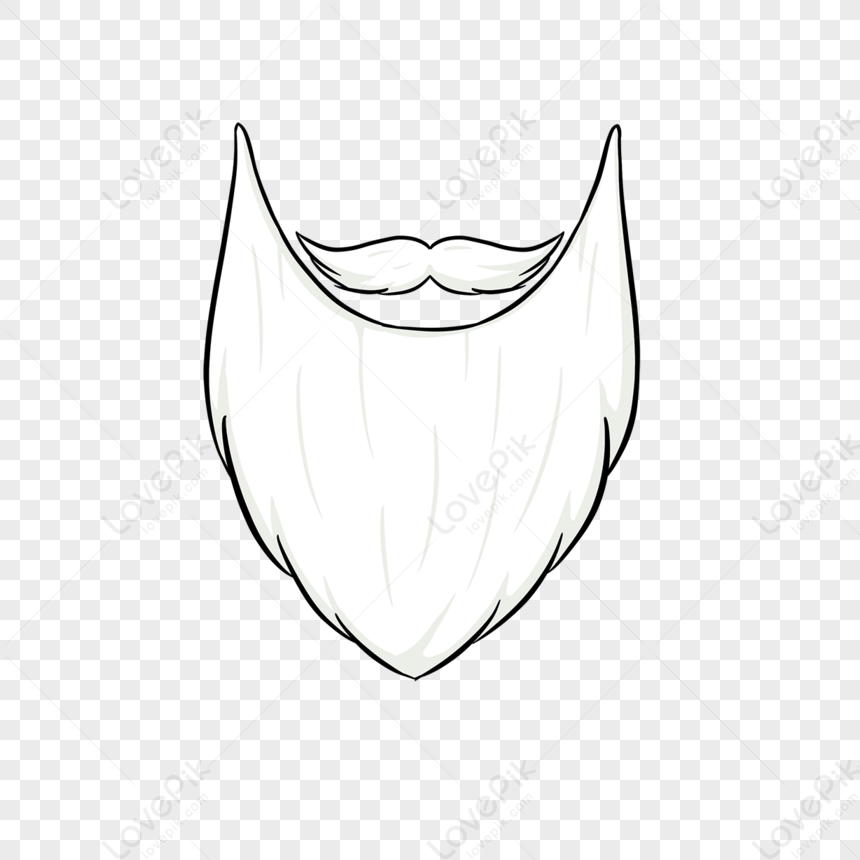 White Christmas Beard Mask Santa Beard Mask,moustache,white Masks PNG ...