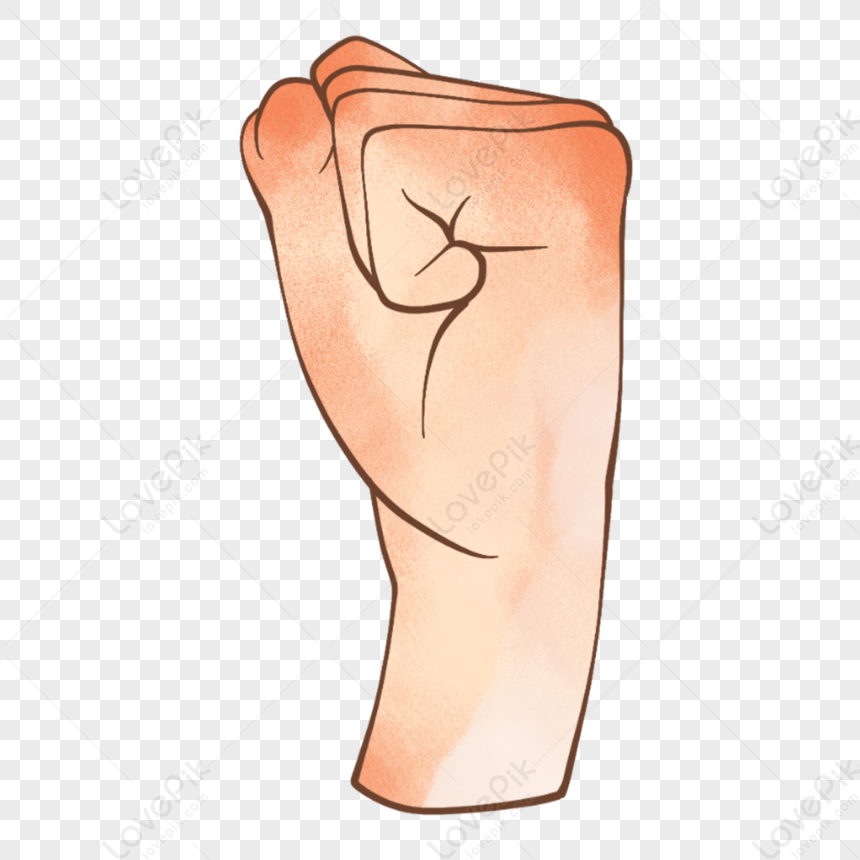 Left Hand With Clenched Fist Gesture,clenched Fists,slender Png Image 