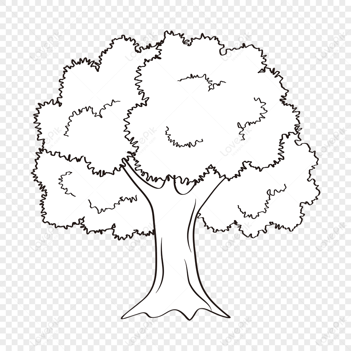 Black And White Vector Big Tree Clipart Tree Clipart Black And White ...