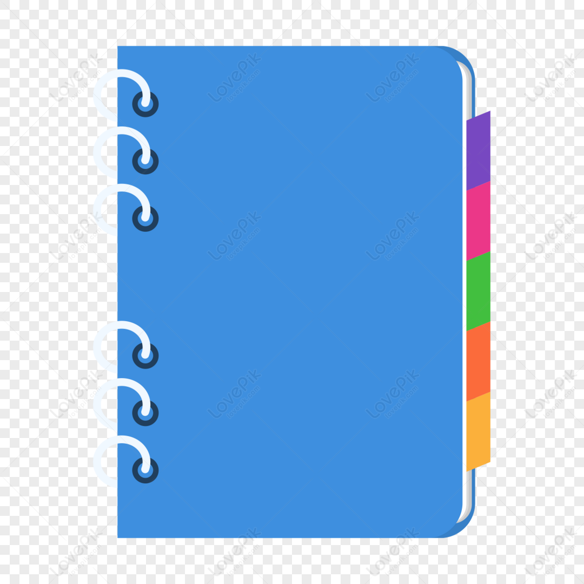 Blue Labelled Loose-leaf Notebook Clipart,object,spiral,folder PNG ...